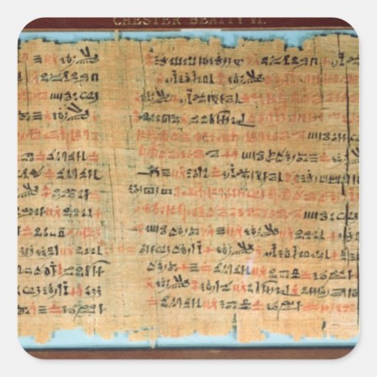 Chester Beatty Medical Papyrus Vierkante Sticker (Voorkant)