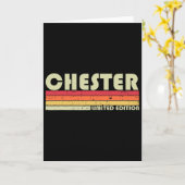 Chester cadeaunaam Gepersonaliseerd Grappig Retro Kaart (Gele Bloem)