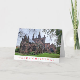 Chester Cathedral uitzicht kerstkaart Feestdagen Kaart
