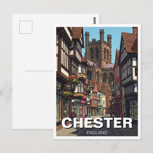 Chester Cathedral Verenigd Koninkrijk Reizen Briefkaart (Voorkant / Achterkant)