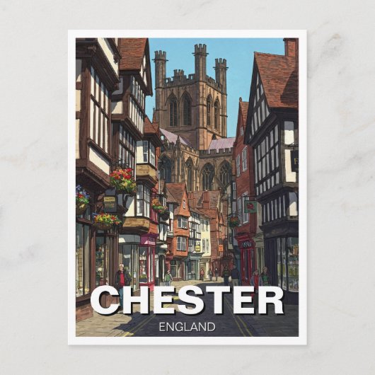 Chester Cathedral Verenigd Koninkrijk Reizen Briefkaart (Voorkant)
