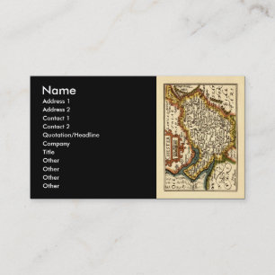 Chester Cheshire County Map, Engeland Visitekaartje