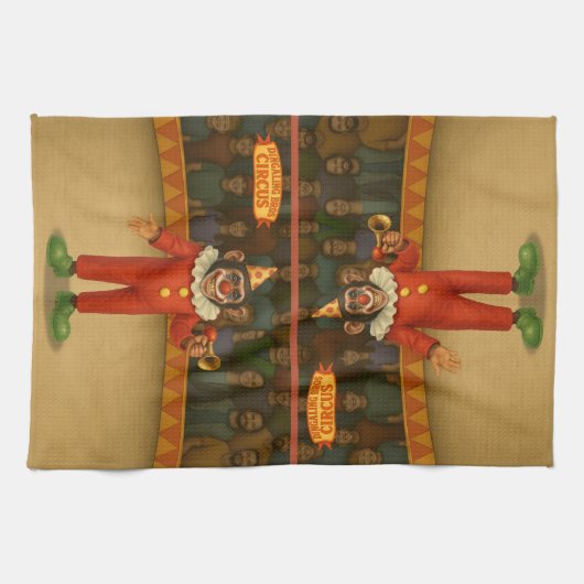 Chester chimp clown theedoek (Horizontaal)