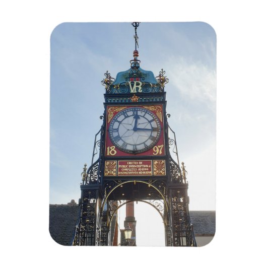 Chester City Walls Clock Magneet (Verticaal)