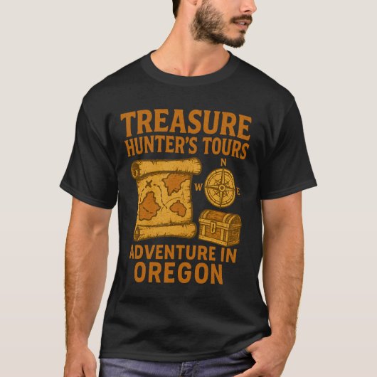 CHESTER COPPERPOT'S TREASURE HUNT TOURS IN ASTORIA T-SHIRT (Voorkant)