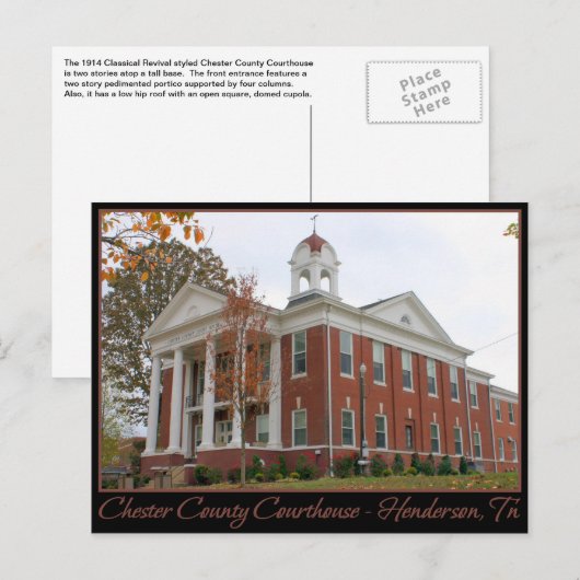 Chester County Courthouse - Henderson, TN Briefkaart (Voorkant / Achterkant)