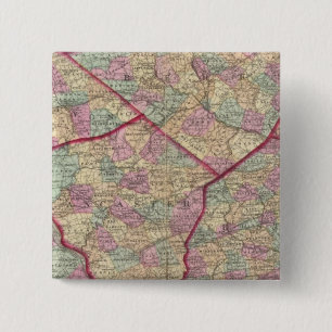 Chester, Dauphin, Berks, Libanon Vierkante Button 5,1 Cm
