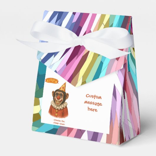 Chester de chimpansee clown bedankdoosjes (Voorkant Zijde)