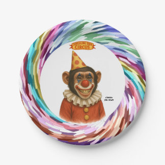 Chester de chimpansee clown papieren bordje