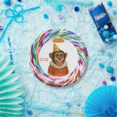 Chester de chimpansee clown papieren bordje (Feest)