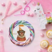 Chester de chimpansee clown papieren bordje (Feest)