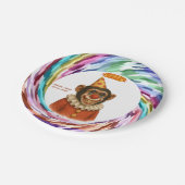 Chester de chimpansee clown papieren bordje (Gekanteld)