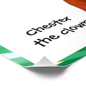 Chester de chimpansee clown perfect poster (Hoek)