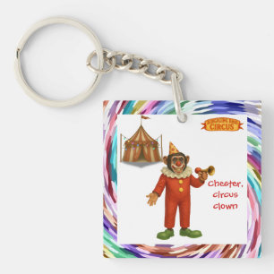 Chester de chimpansee clown sleutelhanger