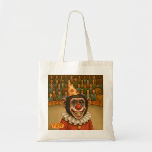 Chester de chimpansee clown tote bag (Voorkant)