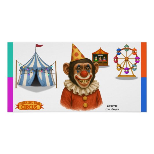Chester de clown perfect poster (Voorkant)