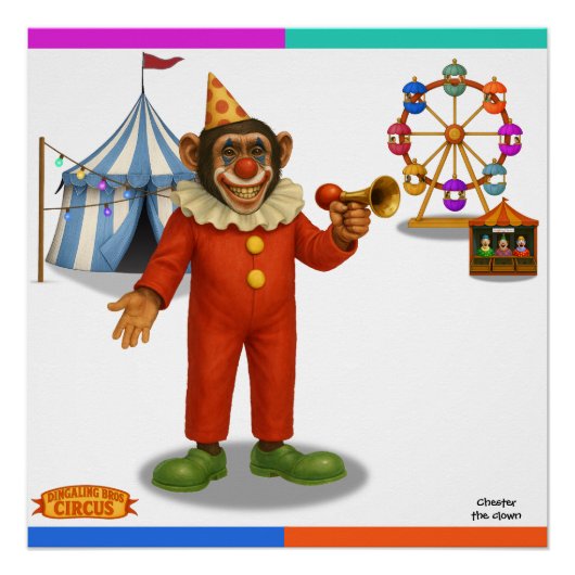 Chester de clown perfect poster (Voorkant)