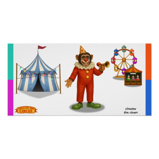 Chester de clown perfect poster (Voorkant)