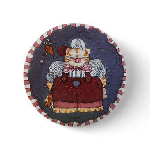 Chester de Kat Button Pin