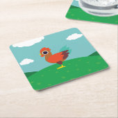 Chester de Rooster Kartonnen Onderzetters (Schuin)