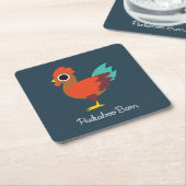 Chester de Rooster Kartonnen Onderzetters (Schuin)