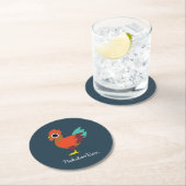 Chester de Rooster Ronde Kartonnen Onderzetter (Insitu)