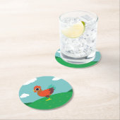 Chester de Rooster Ronde Kartonnen Onderzetter (Insitu)