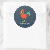 Chester de Rooster Ronde Sticker (Tas)