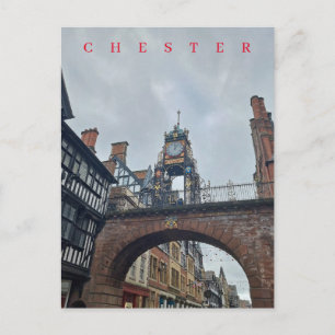 Chester Eastgate-klok ansichtkaart Briefkaart