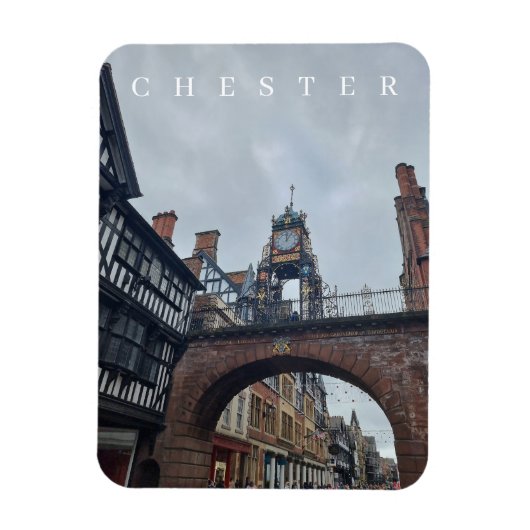 Chester Eastgate Klok uitzicht koelkastmagneet Magneet (Verticaal)