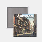 Chester Engeland Reizen Magneet (Voorkant / Achterkant)