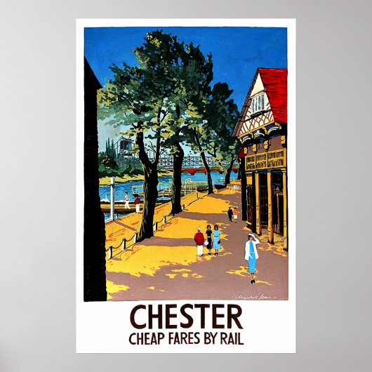 Chester, Engeland, stadsdok, spoorwegstation Poster (Voorkant)