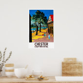 Chester, Engeland, stadsdok, spoorwegstation Poster (Keuken)