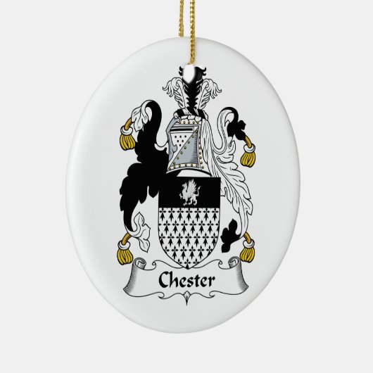 Chester Family Crest Keramisch Ornament (Rechts)