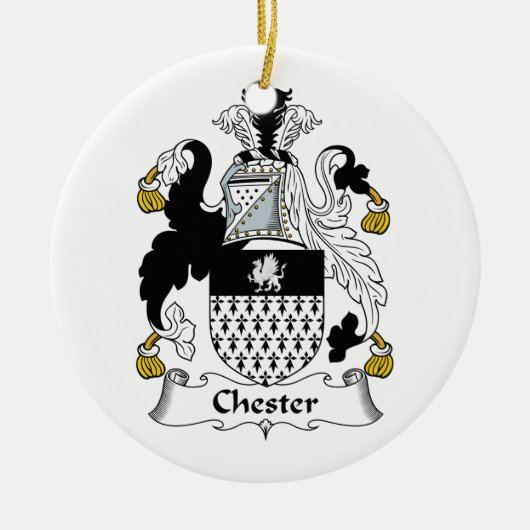 Chester Family Crest Keramisch Ornament (Voorkant)