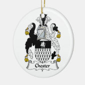 Chester Family Crest Keramisch Ornament (Links)