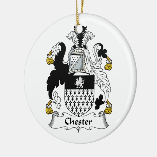 Chester Family Crest Keramisch Ornament (Links)