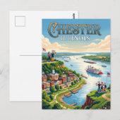 Chester, Illinois Briefkaart (Voorkant / Achterkant)