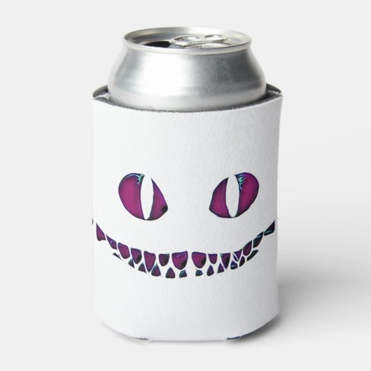 Chester kat gezicht grijns rook Alice in wonderlan Blikjeskoeler (Blikje Voorkant)