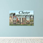 Chester, Montana - grote letterscènes Canvas Afdruk (Insitu (Houten vloer))