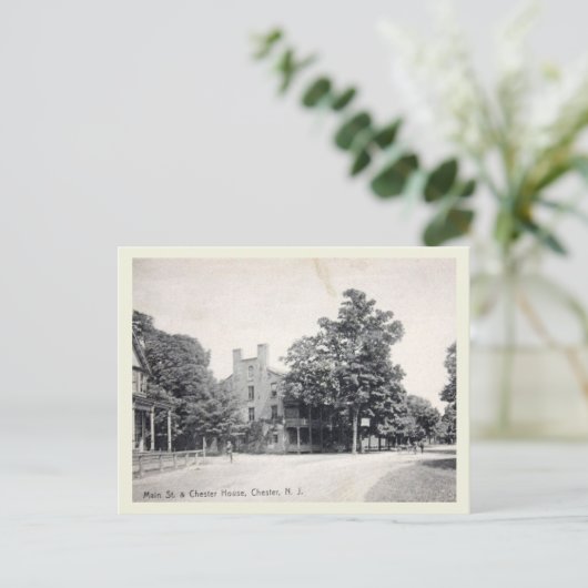 Chester NJ, Main Street,  stijl Briefkaart (Staand voorkant)