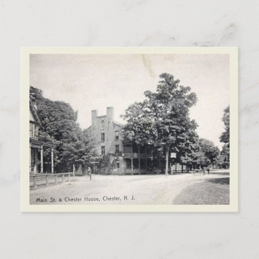 Chester NJ, Main Street,  stijl Briefkaart (Voorkant)