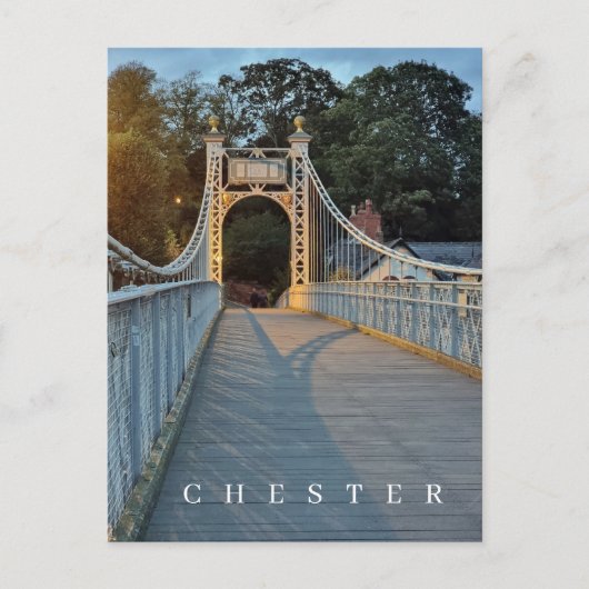 Chester Queens Park Bridge uitzicht briefkaart (Voorkant)
