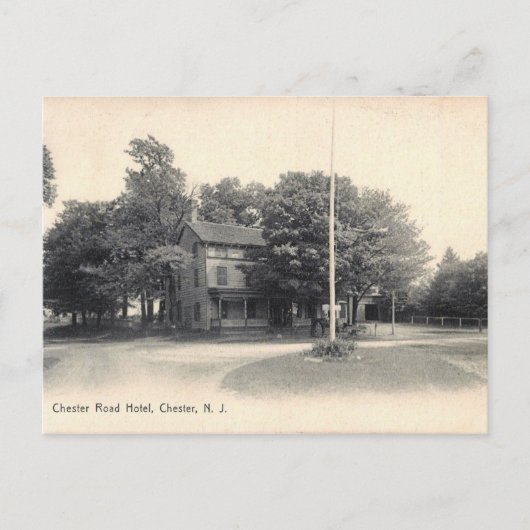 Chester Road, Chester, Vintage NJ Briefkaart (Voorkant)