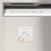 Chester the Cat - Vierkante Magneet (Insitu (Vaatwasser))