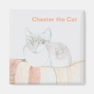 Chester the Cat - Vierkante Magneet