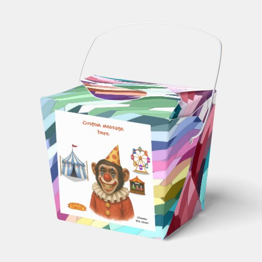 Chester the chimp clown bedankdoosjes (Voorkant Zijde)