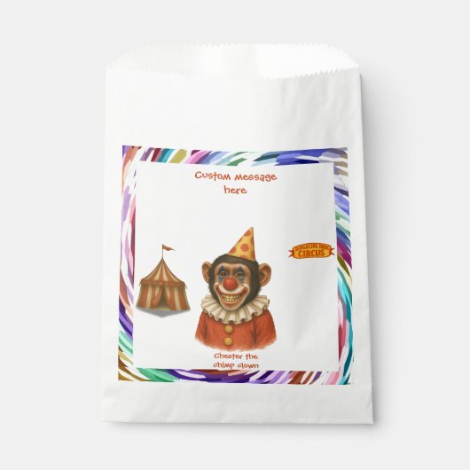 Chester the chimp clown bedankzakje (Voorkant)