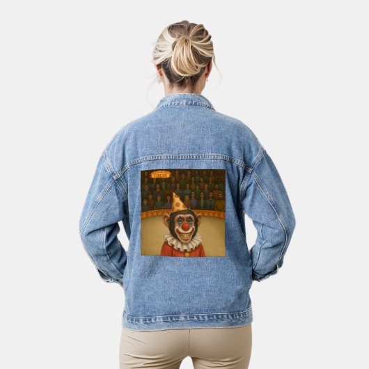 Chester the chimp clown denim jacket (Model)