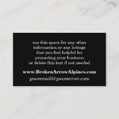 Chester Visitekaartje-pas het aan Visitekaartje (Achterkant)